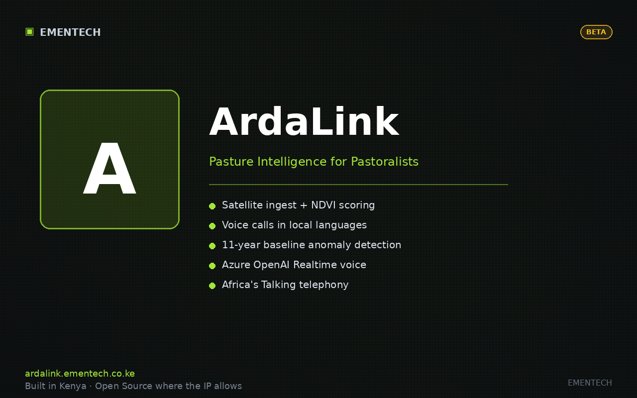 ArdaLink live product screenshot