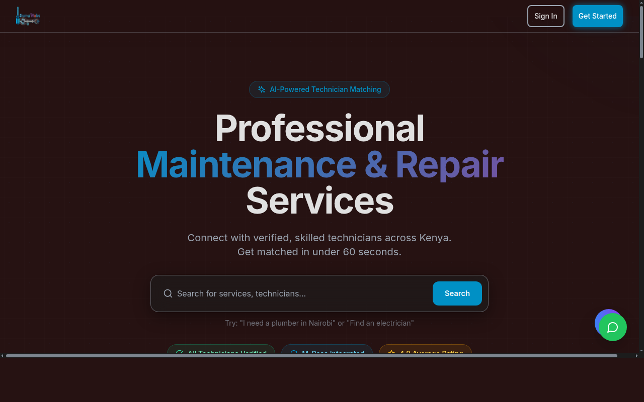 DumuWaks — AI-Powered Technician Marketplace